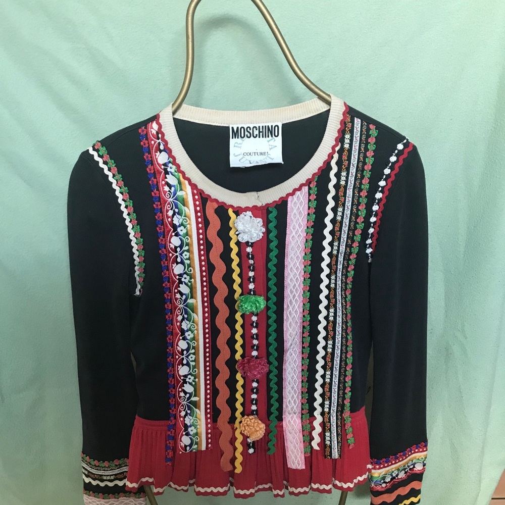 AUTHENTIC MOSCHINO MULTICOLOR RUNWAY JACKET SZ S